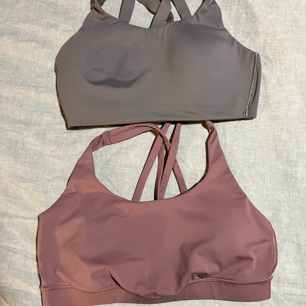lululemon athletica Strappy Sports Bras - Gray and Mauve
